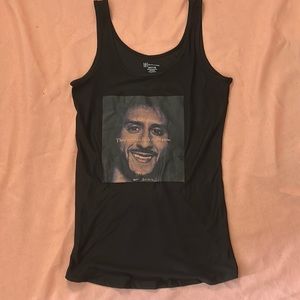 Colin Kaepernick black tank top 
American civil rights activist